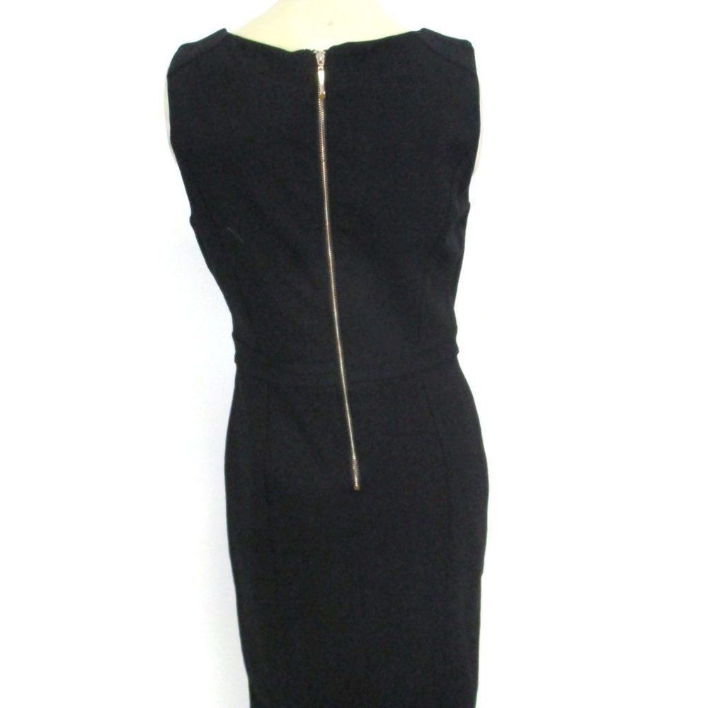White House Black Market Black V-Neck Sheath Dress - Picture 5 of 7